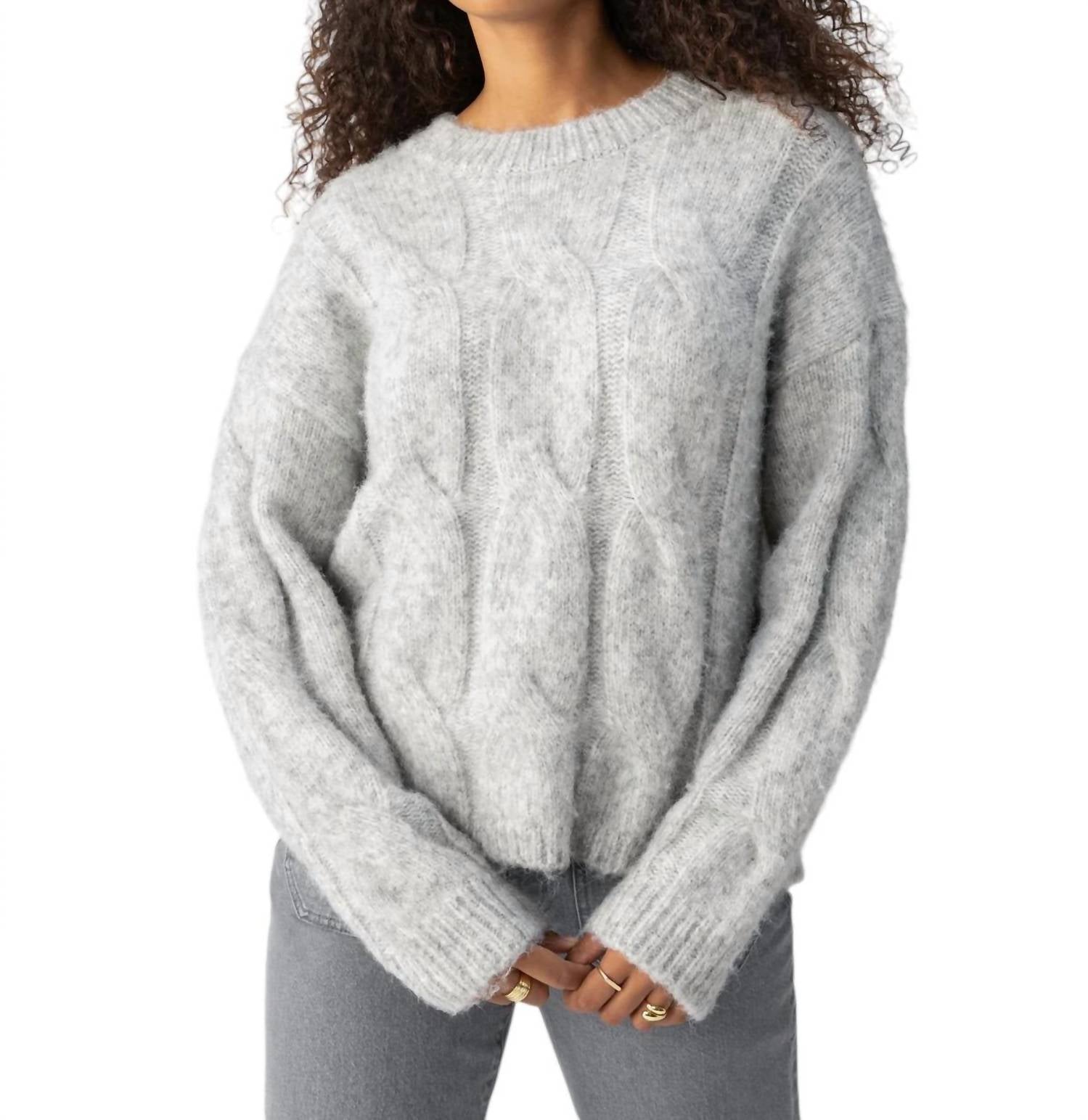 Уютный свитер Cable Crew серого цвета Sanctuary
Уютный свитер Cable Crew серого цвета Sanctuary