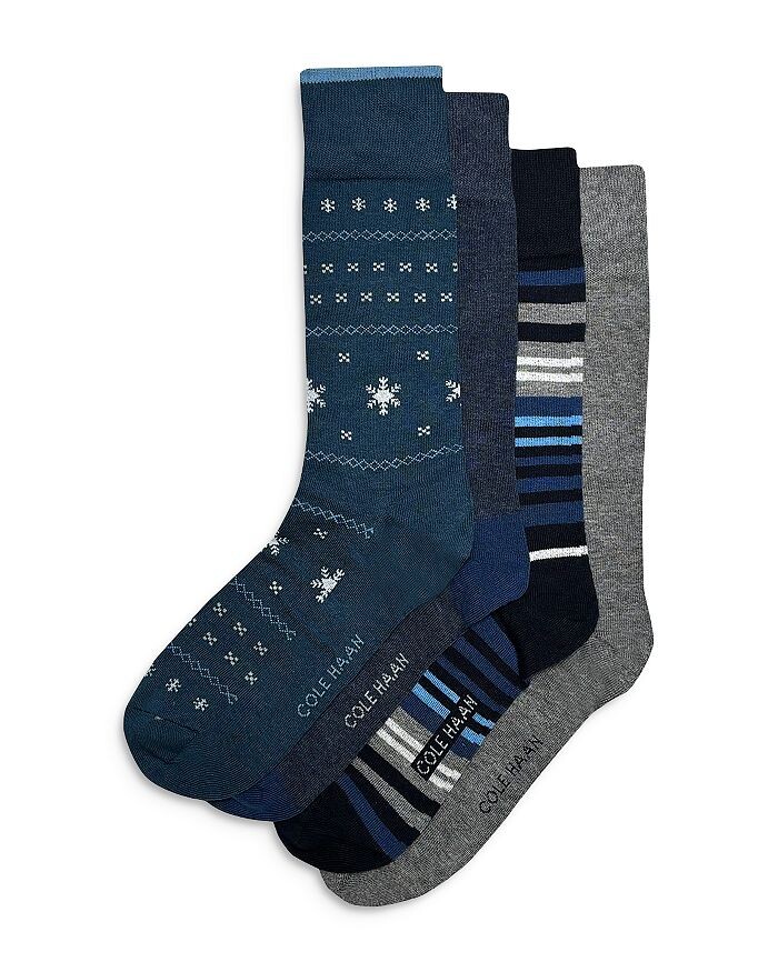 Носки для экипажа из смесового хлопка Cole Haan Snowflake, подарочная коробка, 4 шт, синий
Носки для экипажа из смесового хлопка Cole Haan Snowflake, подарочная коробка, 4 шт, синий