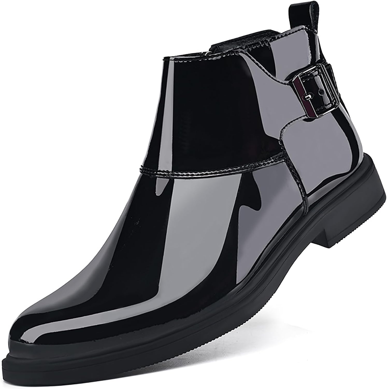 Мужские классические челси из лаковой кожи с заостренным носком, регулируемой пряжкой и внутренней молнией, ботильоны на щиколотку для повседневного и делового стиля Ljaiyi, черный
Мужские классические челси из лаковой кожи с заостренным носком, регулируемой пряжкой и внутренней молнией, ботильоны на щиколотку для повседневного и делового стиля Ljaiyi, черный