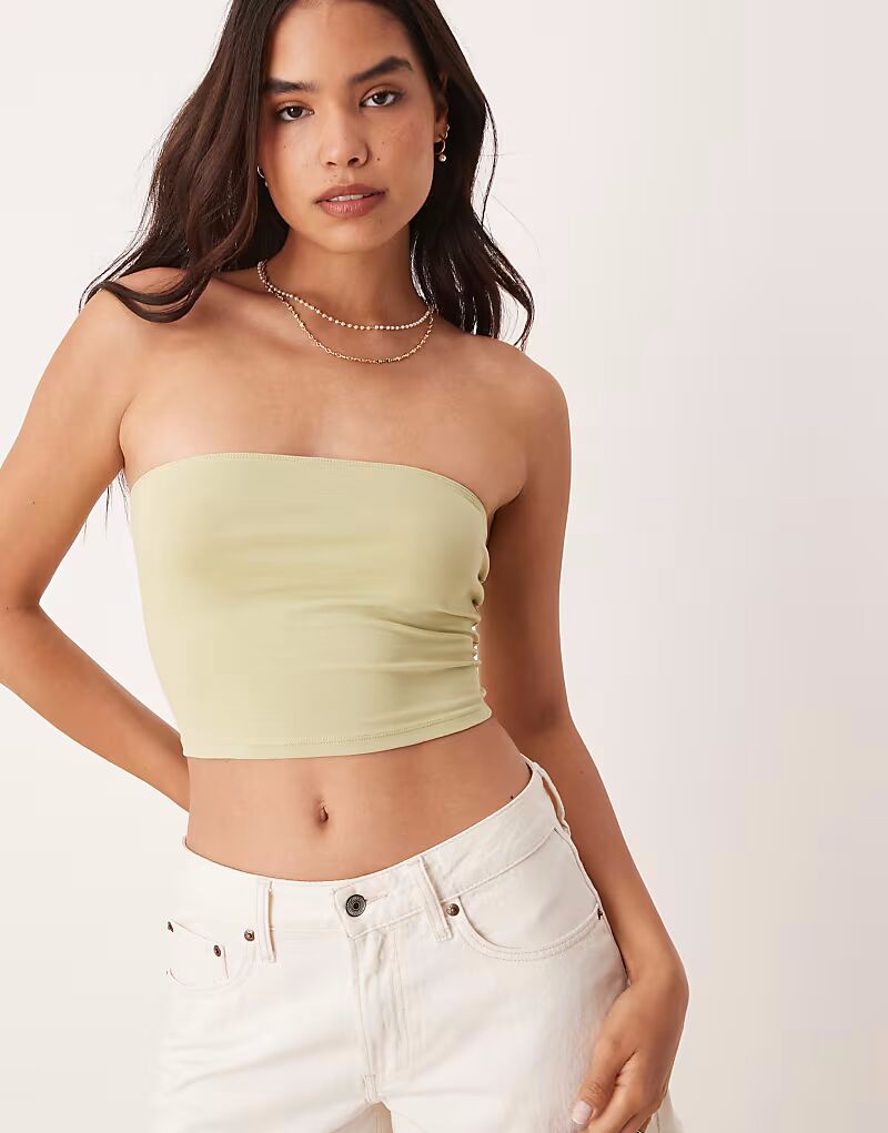 ASOS DESIGN укороченный бандо зимне-зеленого цвета
ASOS DESIGN укороченный бандо зимне-зеленого цвета