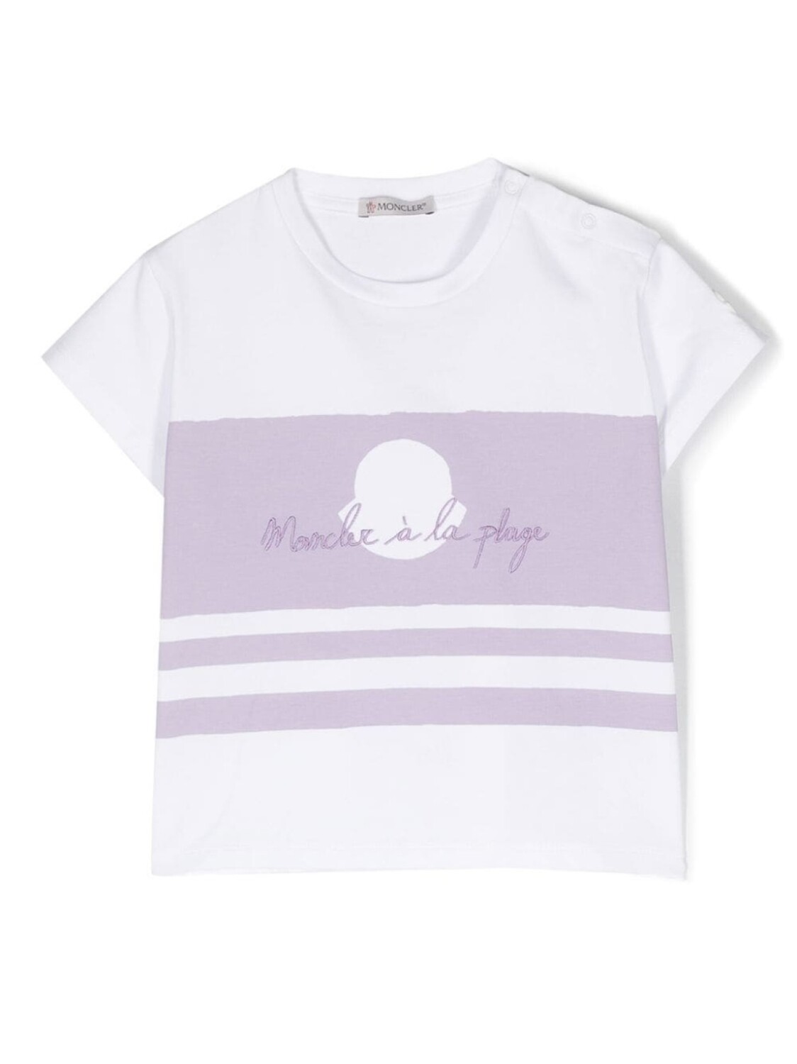 Moncler Enfant полосатая футболка с вышитым логотипом, белый
Moncler Enfant полосатая футболка с вышитым логотипом, белый