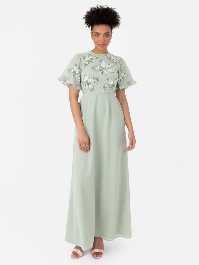 Шифоновое макси-платье с ангельским рукавом Maya Deluxe, зеленый
Шифоновое макси-платье с ангельским рукавом Maya Deluxe, зеленый