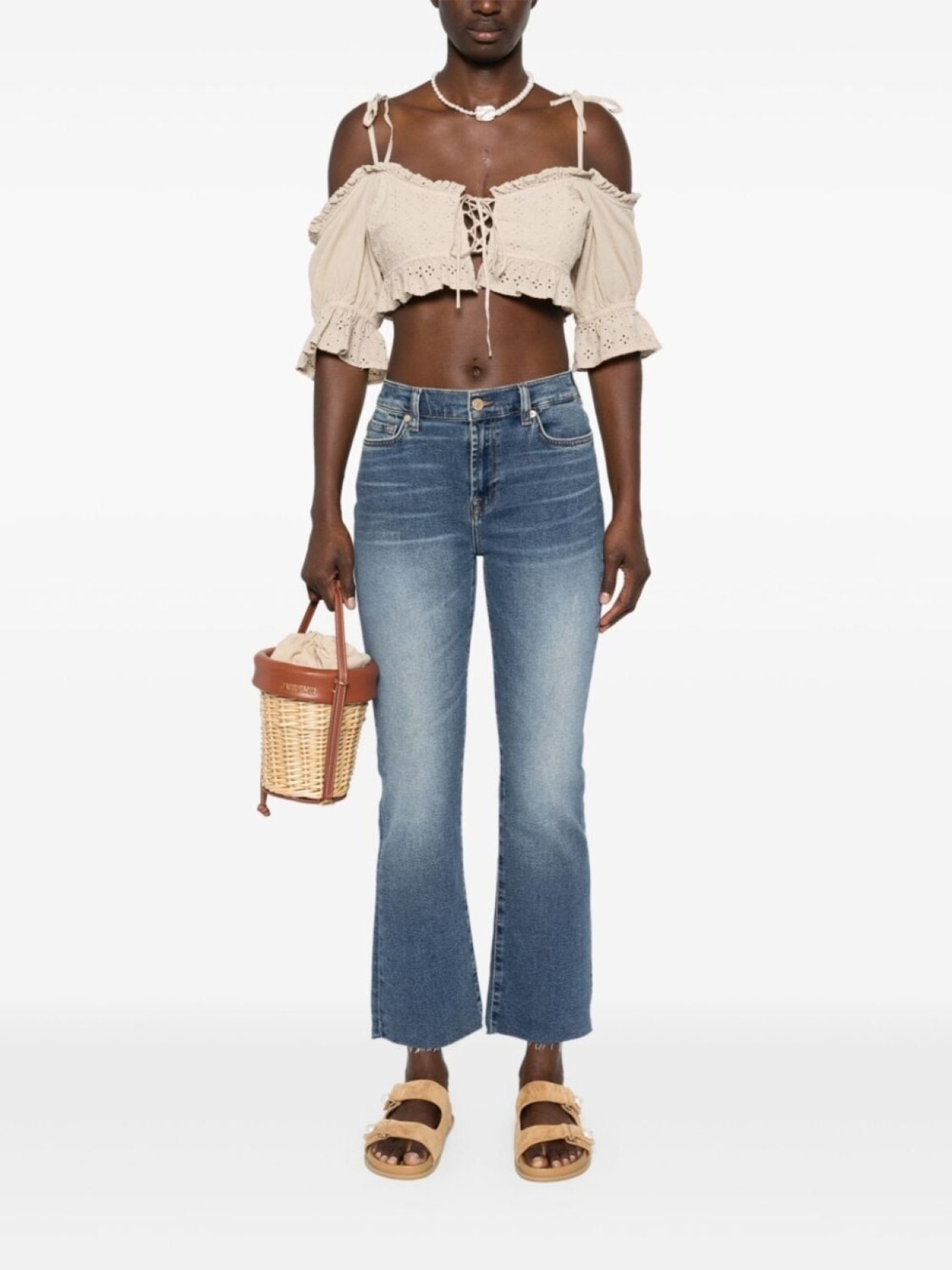 7 For All Mankind укороченные джинсы Daisy, синий
7 For All Mankind укороченные джинсы Daisy, синий