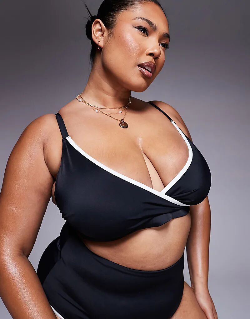 Эксклюзивный укороченный бикини-топ Curve с контрастной отделкой черного цвета от ASOS DESIGN Asos Curve
Эксклюзивный укороченный бикини-топ Curve с контрастной отделкой черного цвета от ASOS DESIGN Asos Curve