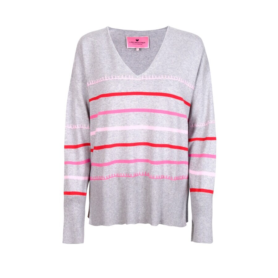 Тонкий вязаный свитер LIEBLINGSSTÜCK Sweater, пятнистый серый 
Тонкий вязаный свитер LIEBLINGSSTÜCK Sweater, пятнистый серый