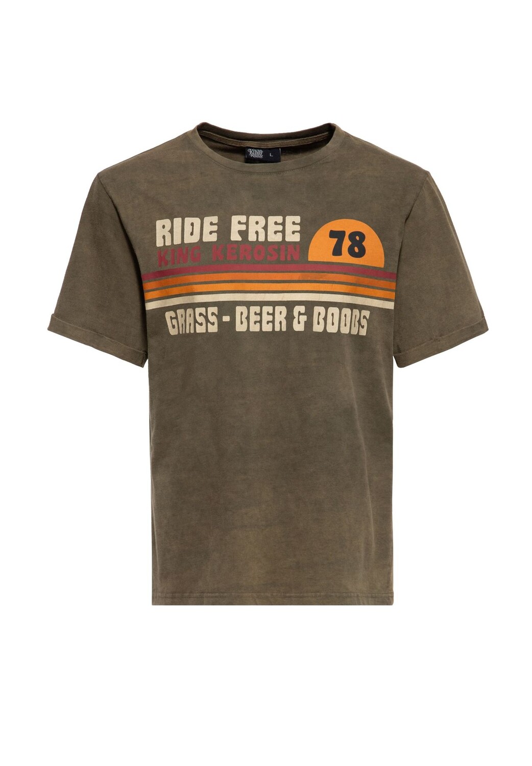 Рубашка с принтом Acid Washed Grass, Beer & Boobs KING KEROSIN, цвет Olivgrün
Рубашка с принтом Acid Washed Grass, Beer & Boobs KING KEROSIN, цвет Olivgrün