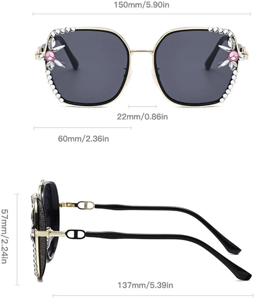 Женские квадратные солнцезащитные очки с блестящими цирконами - защита от УФ-излучения UV400, модные солнцезащитные очки в оправе со стразами AILYFIRMO, Black
Женские квадратные солнцезащитные очки с блестящими цирконами - защита от УФ-излучения UV400, модные солнцезащитные очки в оправе со стразами AILYFIRMO, Black