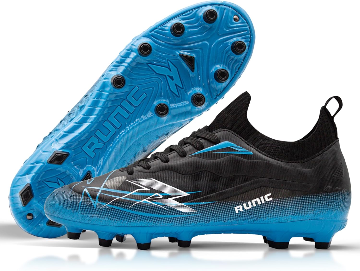 Мужские футбольные бутсы - легкие, для скорости и сцепления - носок вокруг щиколотки для контроля, комфорта и устойчивости на всех полях Runic, черный/синий
Мужские футбольные бутсы - легкие, для скорости и сцепления - носок вокруг щиколотки для контроля, комфорта и устойчивости на всех полях Runic, черный/синий