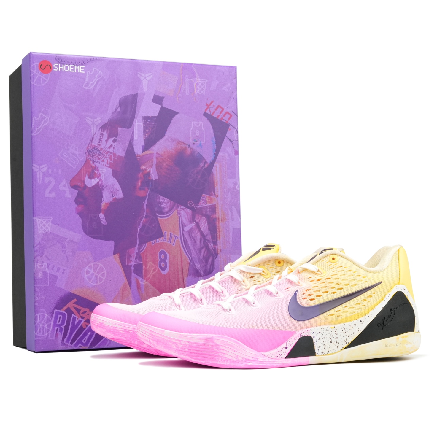 Nike Кроссовки для баскетбола Kobe 9 низкие, амортизация, износостойкие, унисекс, розовые и желтые
Nike Кроссовки для баскетбола Kobe 9 низкие, амортизация, износостойкие, унисекс, розовые и желтые