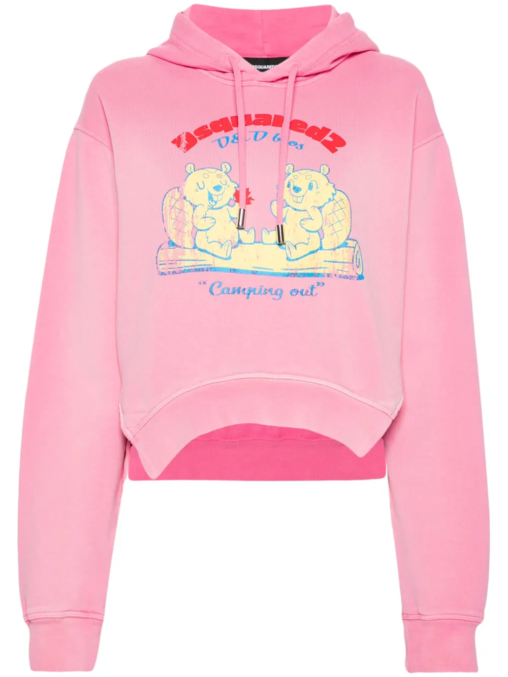 Укороченное худи с графичным принтом DSQUARED2, розовый
Укороченное худи с графичным принтом DSQUARED2, розовый