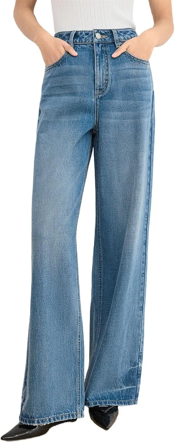 Ретро потертые джинсы с высокой талией и прямым кроем для женщин
Ретро потертые джинсы с высокой талией и прямым кроем для женщин