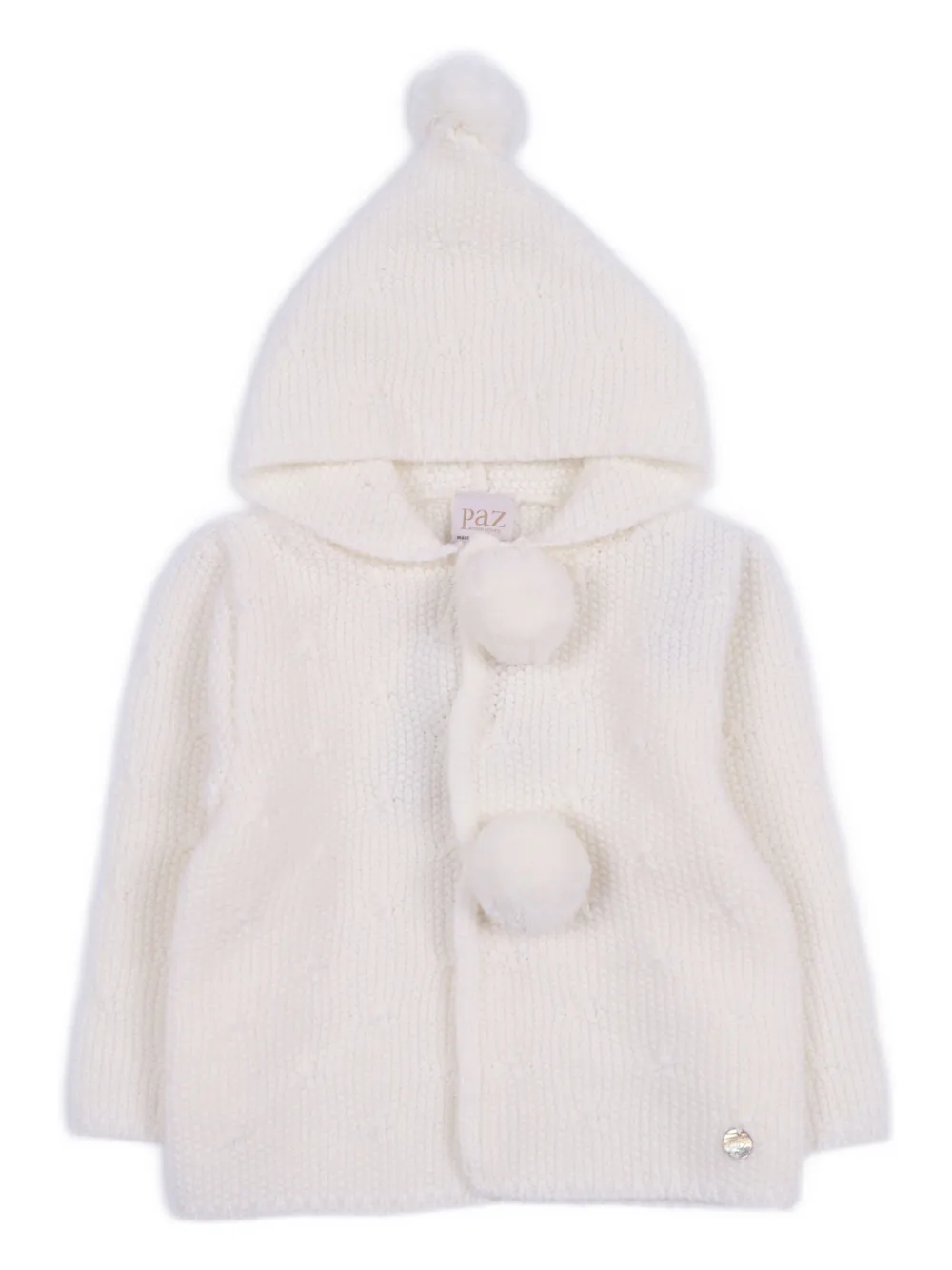 Шерстяное пальто с капюшоном и помпонами Paz Rodriguez, белый
Шерстяное пальто с капюшоном и помпонами Paz Rodriguez, белый