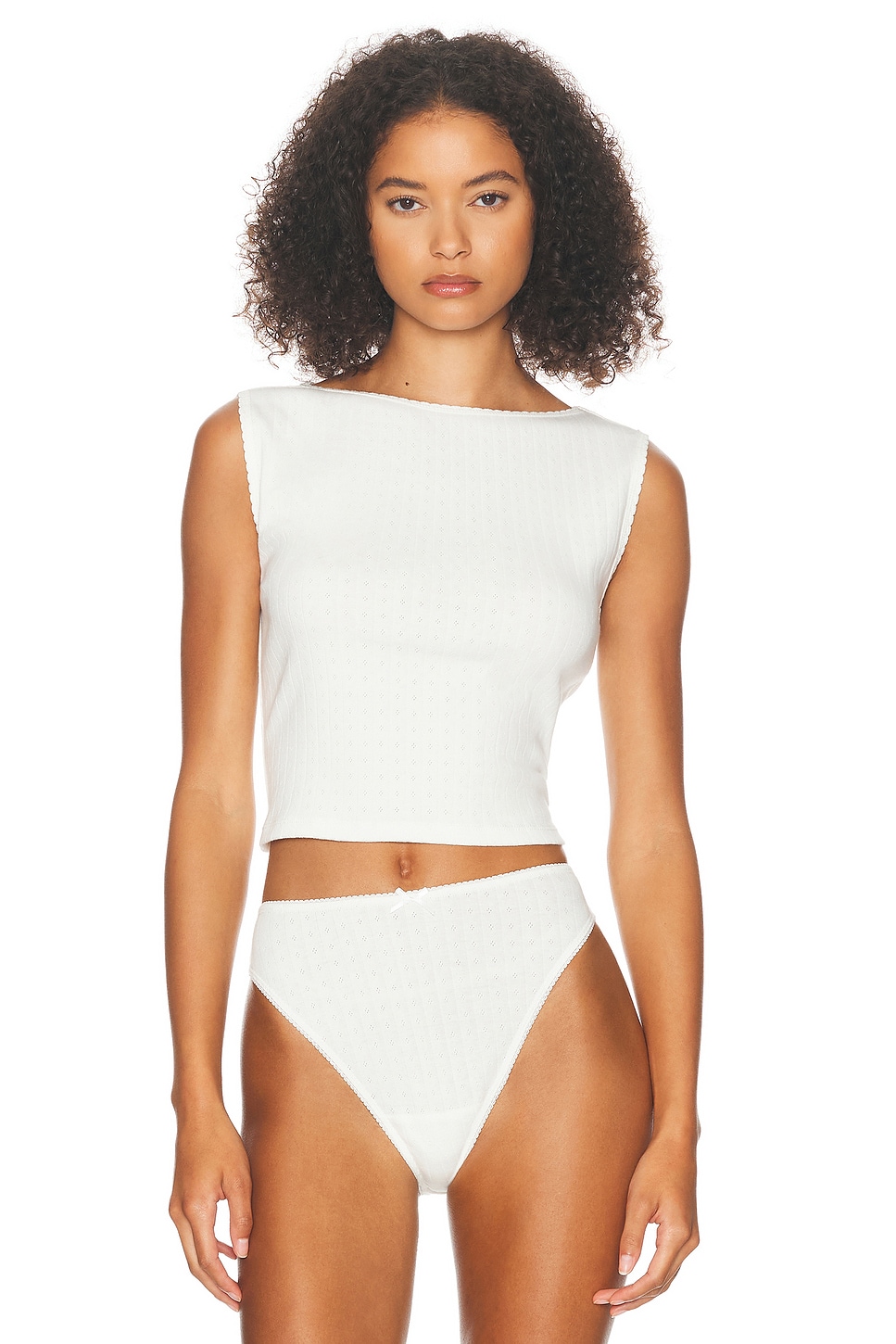 Мускулистый майка Pointelle Helsa, белый
Мускулистый майка Pointelle Helsa, белый