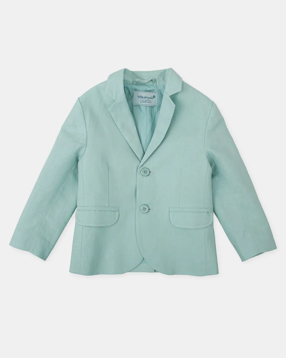 Льняной блейзер для мальчиков с застежкой на пуговицы Tutto Piccolo, цвет Verde Agua
Льняной блейзер для мальчиков с застежкой на пуговицы Tutto Piccolo, цвет Verde Agua
