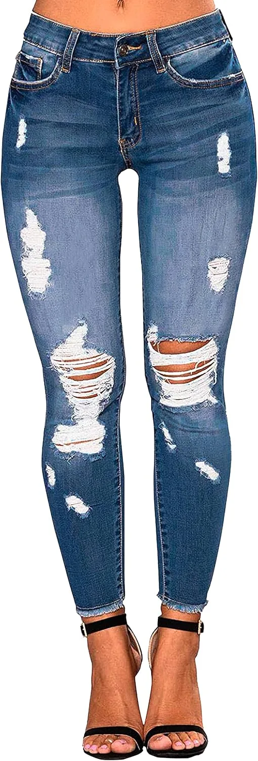 FairBeauty женские скинни джинсы с потертостями и рваным краем
FairBeauty женские скинни джинсы с потертостями и рваным краем