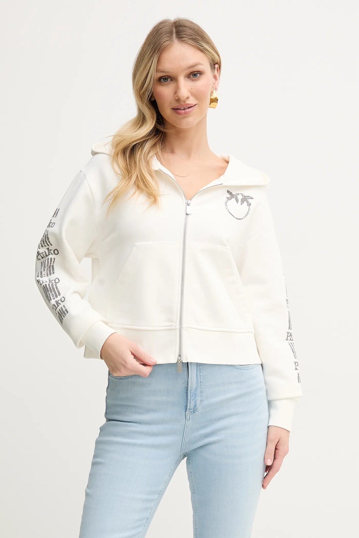 Хлопковый свитшот Pinko, белый
Хлопковый свитшот Pinko, белый