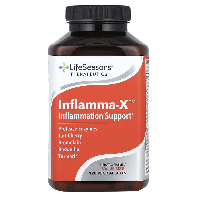 LifeSeasons, Inflamma-X , 120 растительных капсул
LifeSeasons, Inflamma-X , 120 растительных капсул