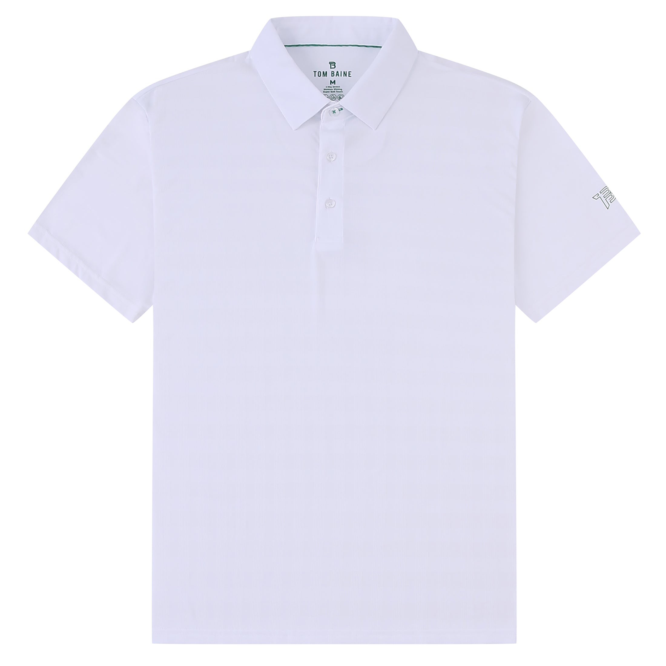 Поло Tom Baine Performance Stretch Plaid с коротким рукавом, белый 
Поло Tom Baine Performance Stretch Plaid с коротким рукавом, белый