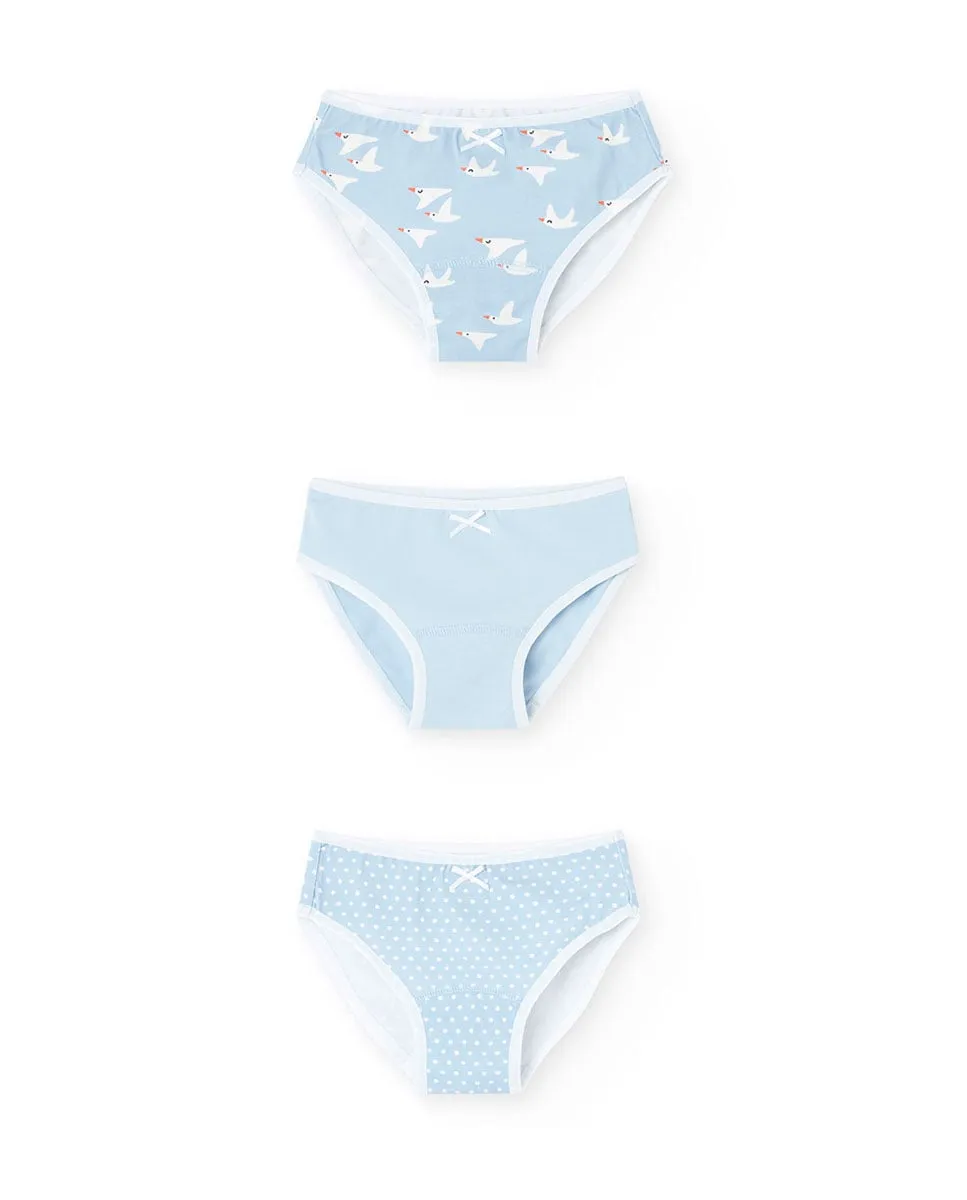 Набор из 3 хлопковых детских трусиков с декоративным бантиком Boboli, светло-голубой
Набор из 3 хлопковых детских трусиков с декоративным бантиком Boboli, светло-голубой