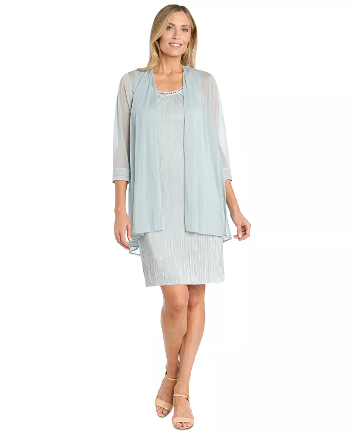 Женское платье-пиджак с декорированным воротником R & M Richards, зеленый
Женское платье-пиджак с декорированным воротником R & M Richards, зеленый