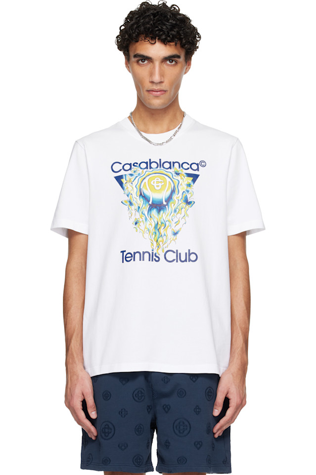 Футболка с коротким рукавом с изображением символики теннисного клуба Casablanca, белый
Футболка с коротким рукавом с изображением символики теннисного клуба Casablanca, белый