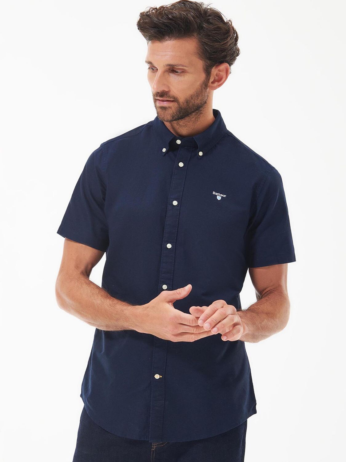 Рубашка Barbour Oxford из хлопка с коротким рукавом, темно-синяя
Рубашка Barbour Oxford из хлопка с коротким рукавом, темно-синяя