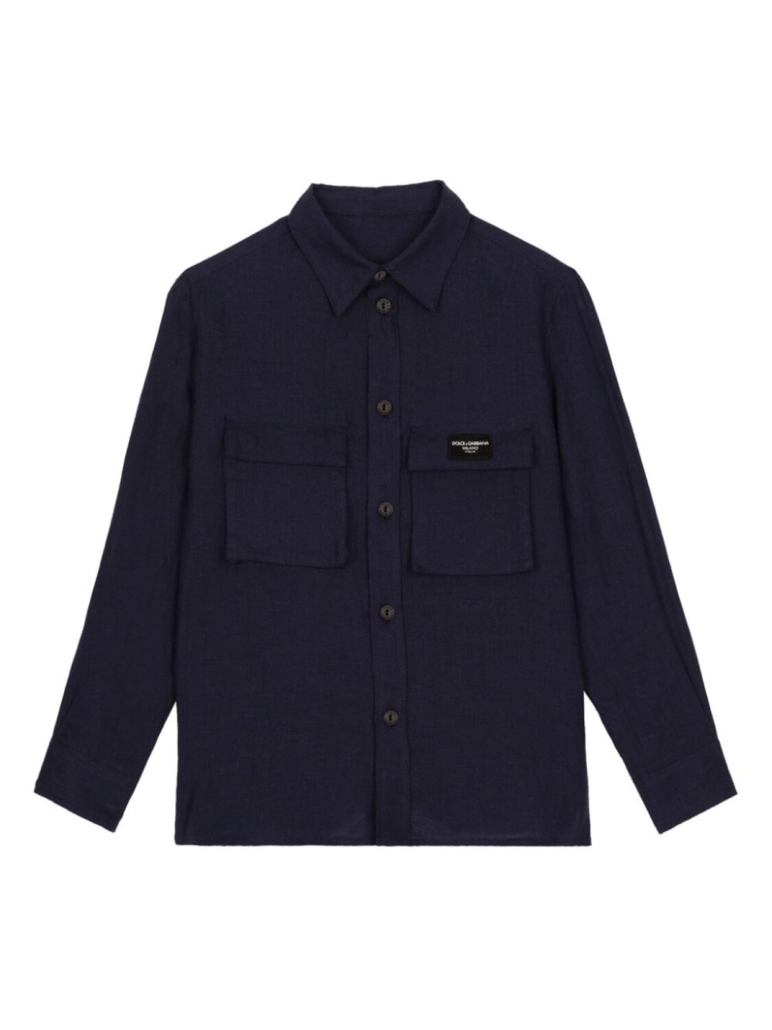 Dolce & Gabbana льняная рубашка с нашивкой-логотипом, синий
Dolce & Gabbana льняная рубашка с нашивкой-логотипом, синий