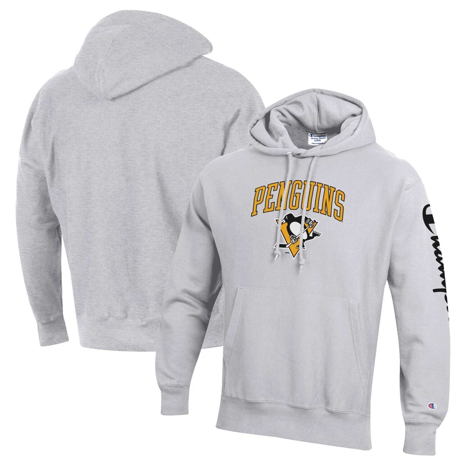 Мужской пуловер с капюшоном обратного плетения Heather Grey Pittsburgh Penguins Champion
Мужской пуловер с капюшоном обратного плетения Heather Grey Pittsburgh Penguins Champion