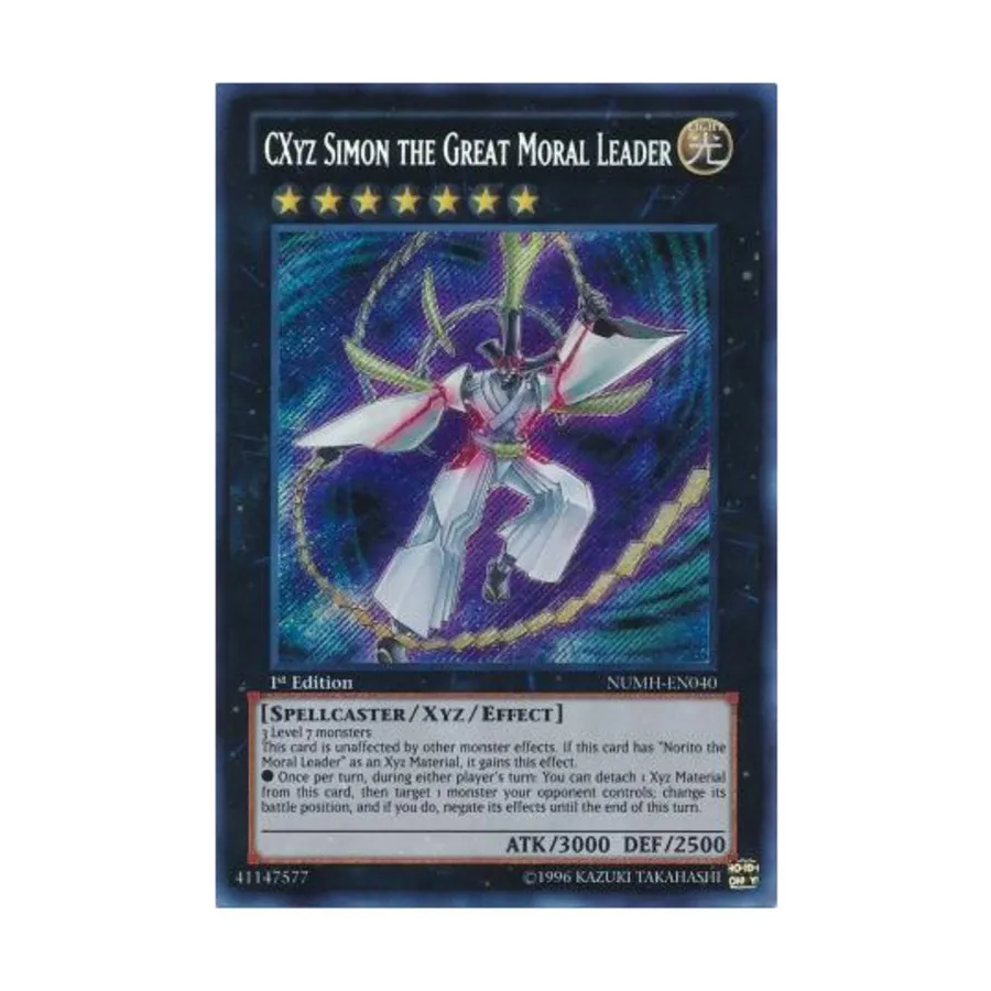 CCG CXyz Симон Великий моральный лидер (секретно, редко), Yu-Gi-Oh - Number Hunters - Singles
