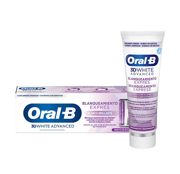 Ярко-белая зубная паста 3D White Advanced Blanqueamiento Exprés Oral B, 75 ml
Ярко-белая зубная паста 3D White Advanced Blanqueamiento Exprés Oral B, 75 ml