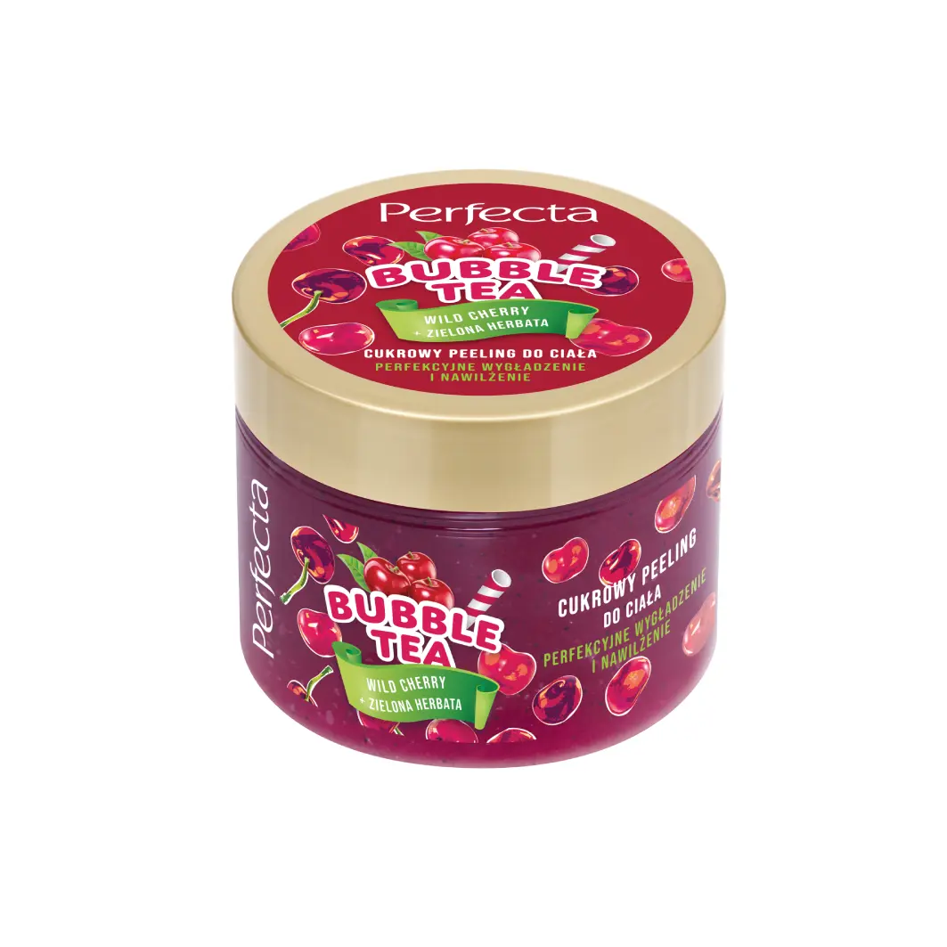 Сахарный скраб для тела из дикой вишни Perfecta Bubble Tea, 300 гр
Сахарный скраб для тела из дикой вишни Perfecta Bubble Tea, 300 гр
