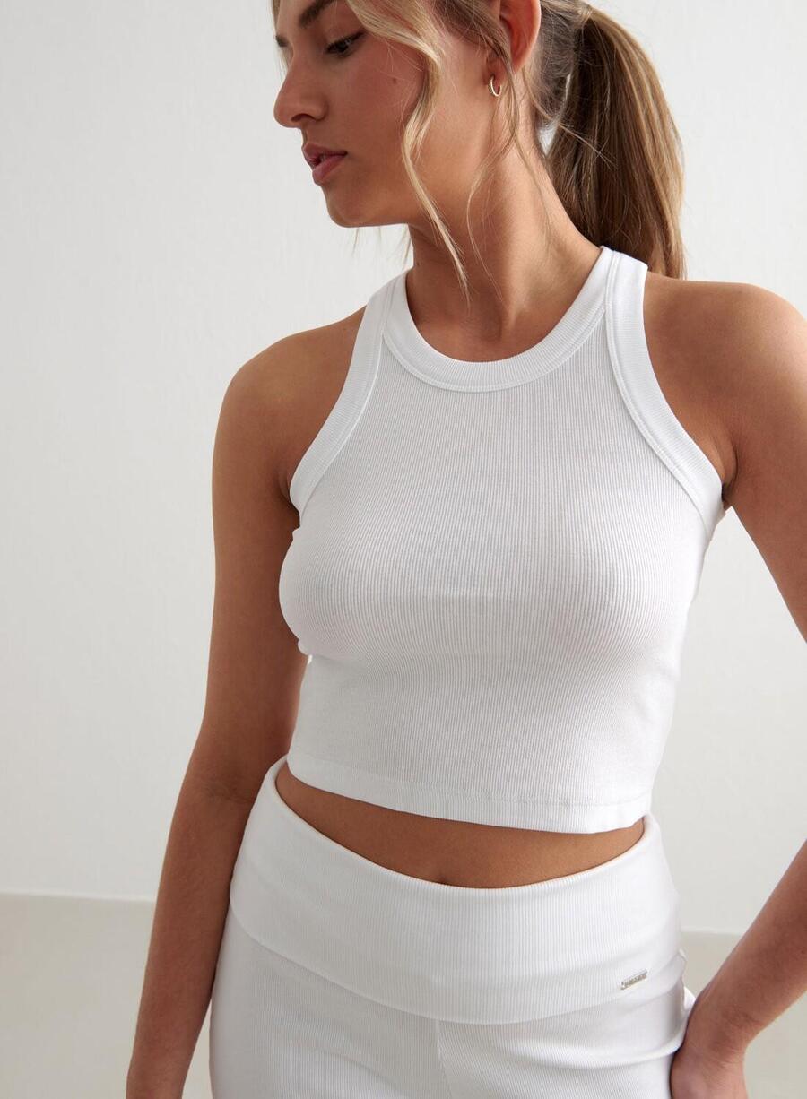 AIM'N Женская майка для йоги в рубчик, лёгкая, белая
AIM'N Женская майка для йоги в рубчик, лёгкая, белая