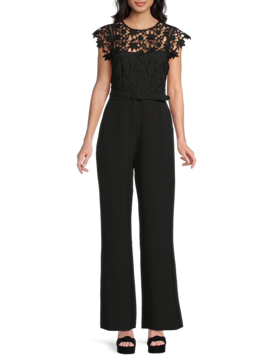 Комбинезон с кружевным лифом Eliza J, черный
Комбинезон с кружевным лифом Eliza J, черный