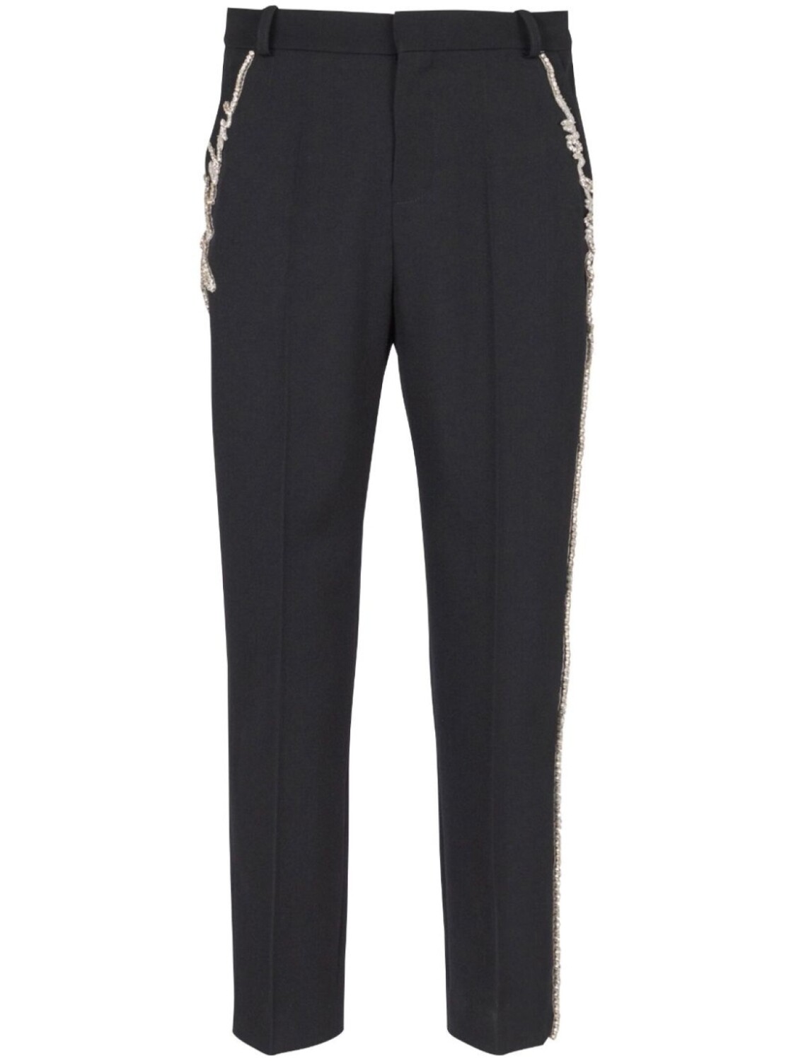 Прямые брюки со стразами Balmain, черный
Прямые брюки со стразами Balmain, черный