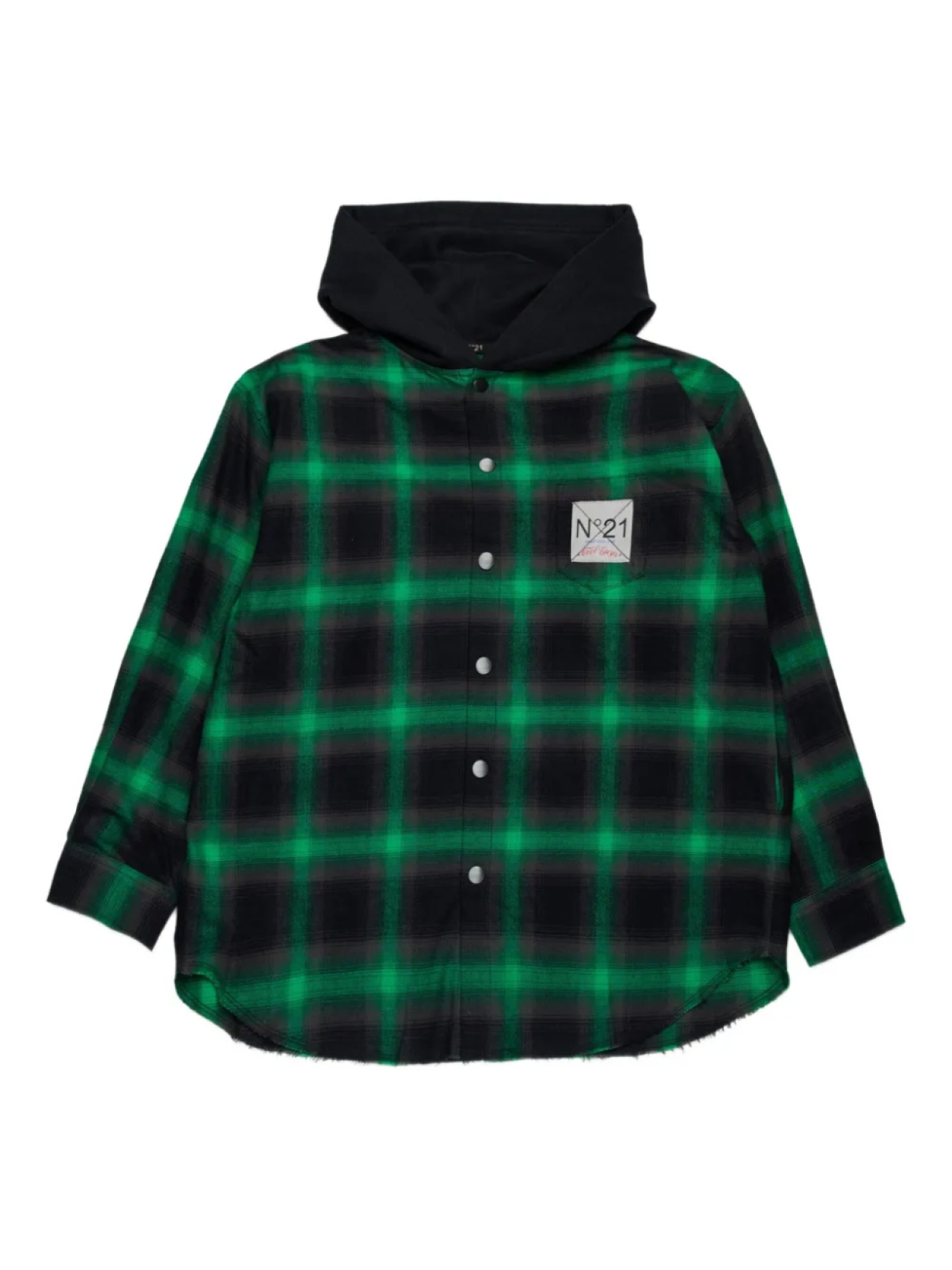 Nº21 Kids клетчатая рубашка с капюшоном, зеленый
Nº21 Kids клетчатая рубашка с капюшоном, зеленый