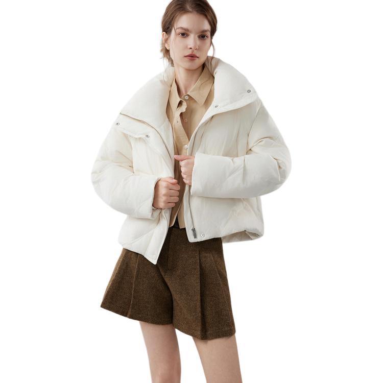 ELLE Пуховик Women's White Stand Collar Thickened
ELLE Пуховик Women's White Stand Collar Thickened