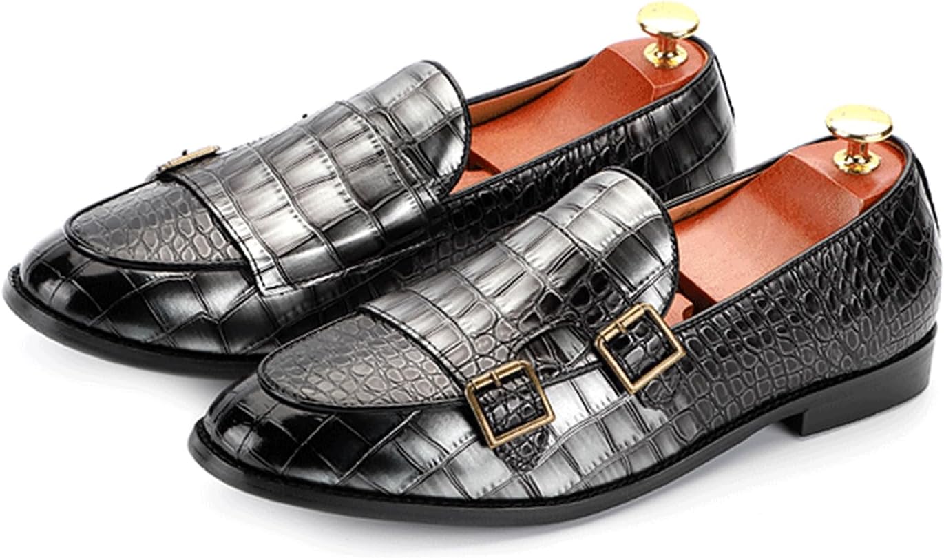 Мужские лоферы с двойной пряжкой Monk Strap, кожаные, деловые и повседневные, удобные, стильные мужские туфли Aceptolcom, серебро
Мужские лоферы с двойной пряжкой Monk Strap, кожаные, деловые и повседневные, удобные, стильные мужские туфли Aceptolcom, серебро