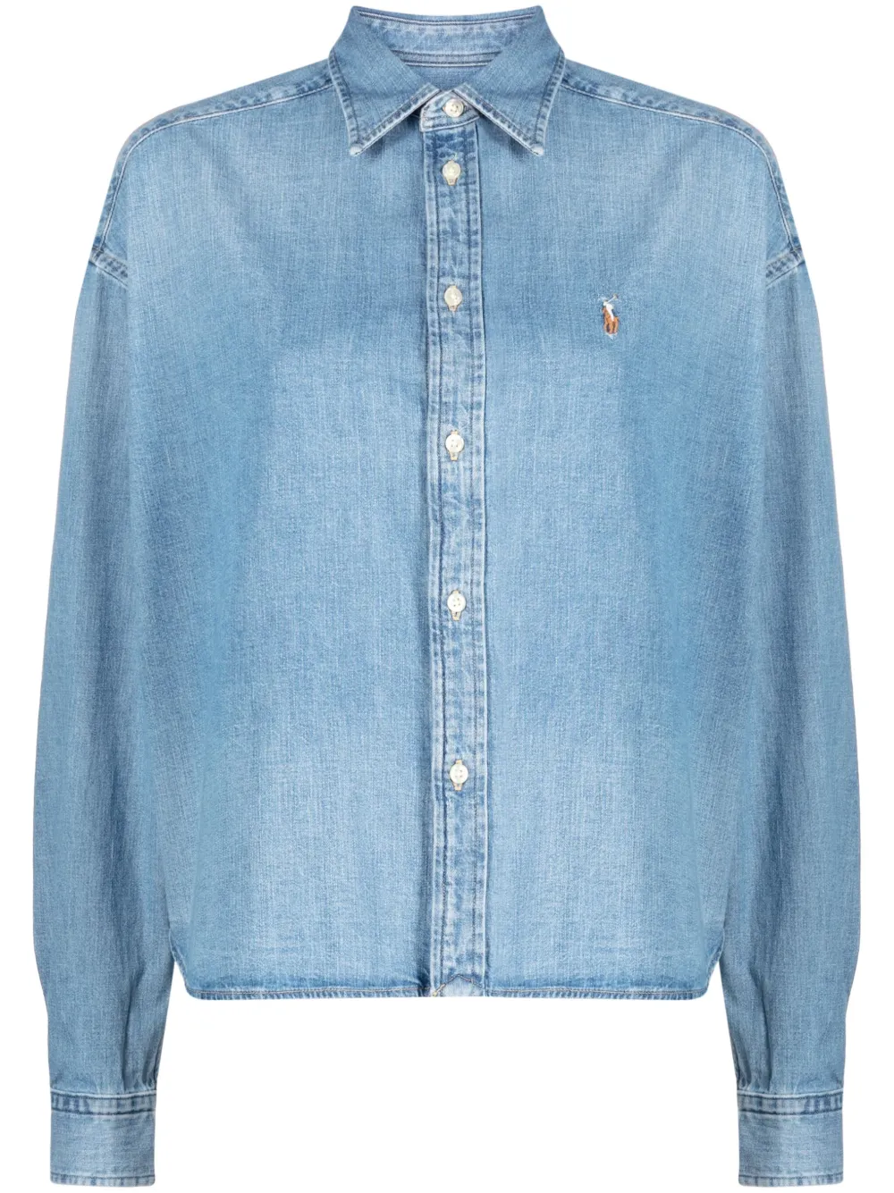 Джинсовая рубашка с вышитым логотипом POLO RALPH LAUREN, синий
Джинсовая рубашка с вышитым логотипом POLO RALPH LAUREN, синий