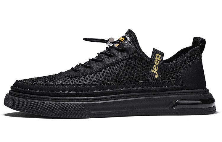 Кроссовки Jeep Skateboarding Shoes Men Low-top Black, черный 
Кроссовки Jeep Skateboarding Shoes Men Low-top Black, черный