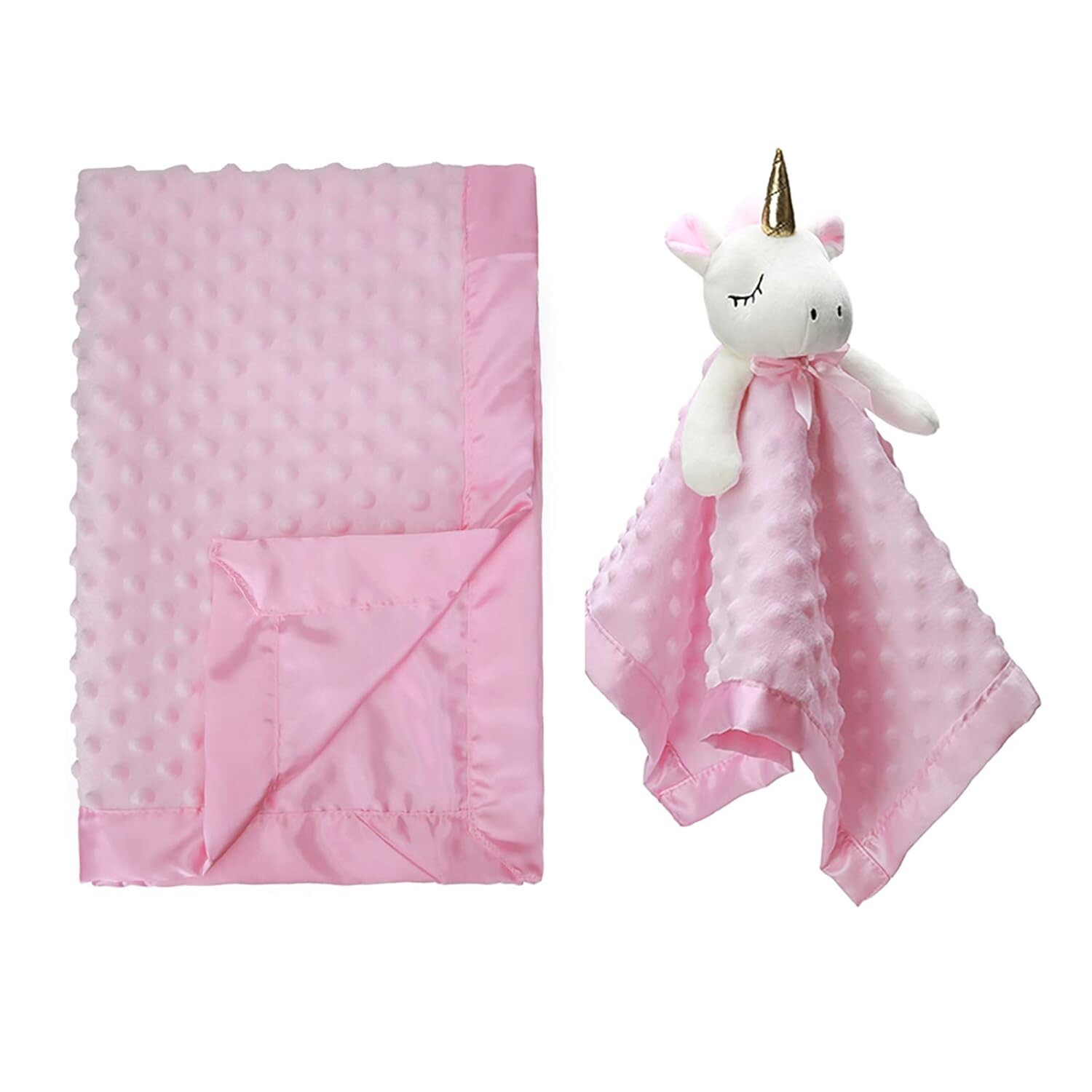 Детское одеяло Pro Goleem Unicorn Lovey и Minky Dot на атласной подложке розового цвета, Pink
Детское одеяло Pro Goleem Unicorn Lovey и Minky Dot на атласной подложке розового цвета, Pink
