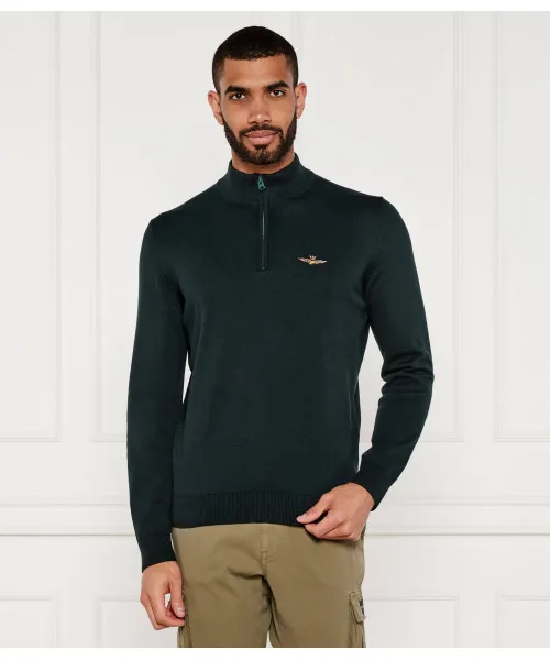 Свитер Regular fit Aeronautica Militare, зеленый 
Свитер Regular fit Aeronautica Militare, зеленый