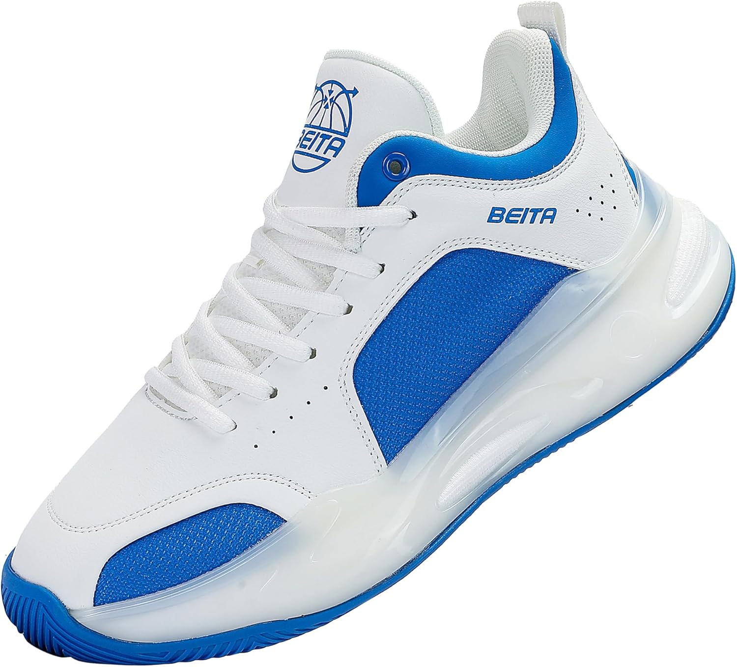 Мужские баскетбольные кроссовки Beita с высоким верхом, спортивная обувь, противоскользящие и износостойкие, Whiteblue 02
Мужские баскетбольные кроссовки Beita с высоким верхом, спортивная обувь, противоскользящие и износостойкие, Whiteblue 02