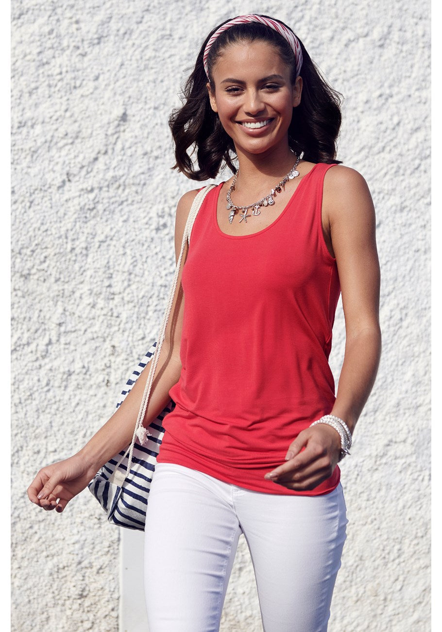 LASCANA Женские топы-майки из 2-х комплектов, красный/темно-синий
LASCANA Женские топы-майки из 2-х комплектов, красный/темно-синий