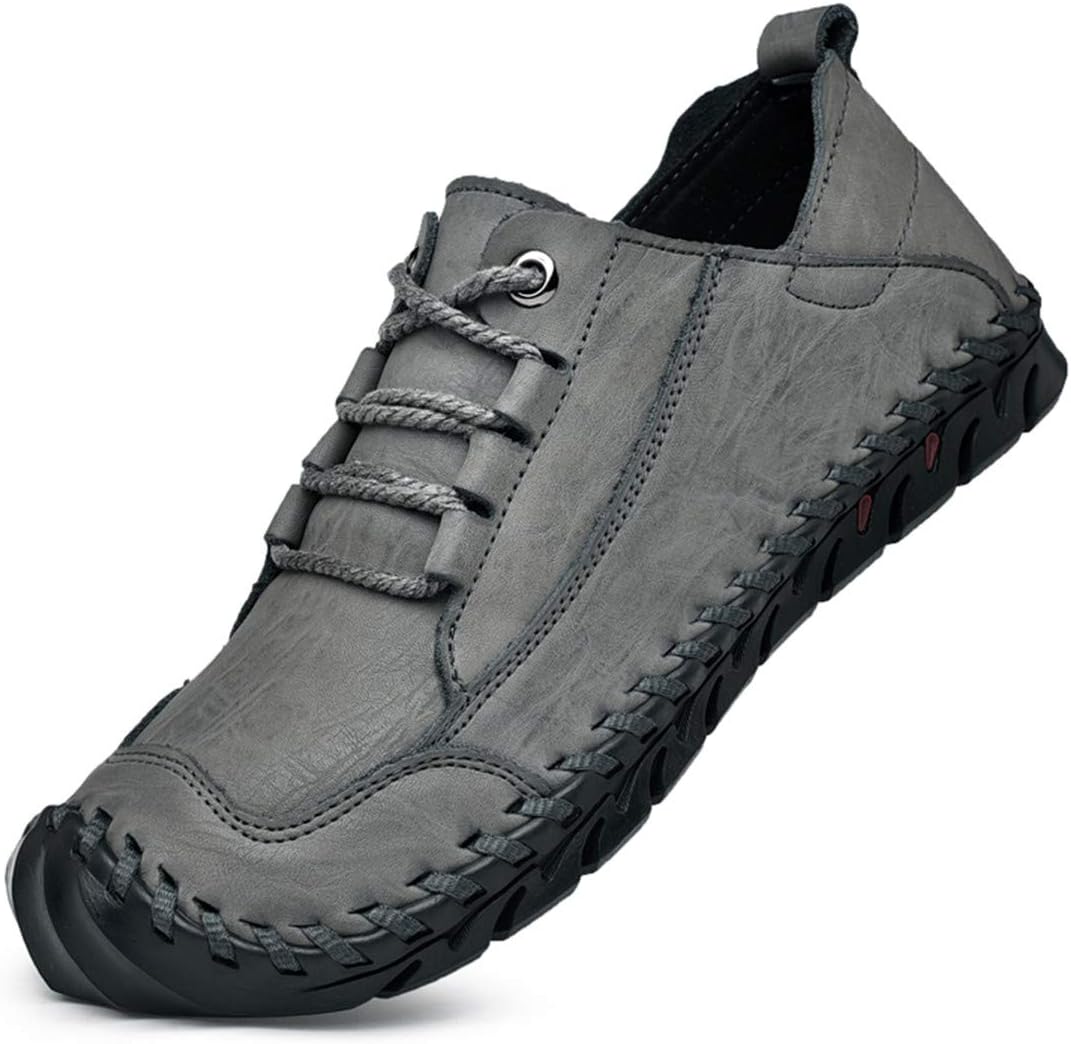 Мужские кожаные кроссовки ChicWind с ручной прошивкой, дышащие, с комфортной шнуровкой, для вождения, серый
Мужские кожаные кроссовки ChicWind с ручной прошивкой, дышащие, с комфортной шнуровкой, для вождения, серый