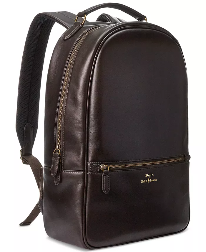 Мужской кожаный рюкзак Polo Ralph Lauren, коричневый 
Мужской кожаный рюкзак Polo Ralph Lauren, коричневый