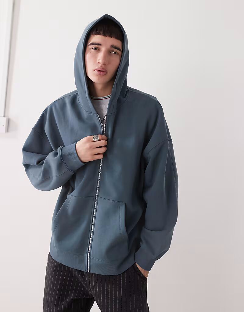 COLLUSION свободная толстовка с капюшоном на молнии в угольном цвете
COLLUSION свободная толстовка с капюшоном на молнии в угольном цвете