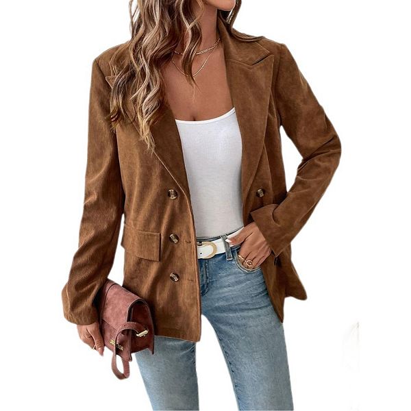 Женский пиджак из вельвета с длинными рукавами и лацканами Yesfashion
Женский пиджак из вельвета с длинными рукавами и лацканами Yesfashion