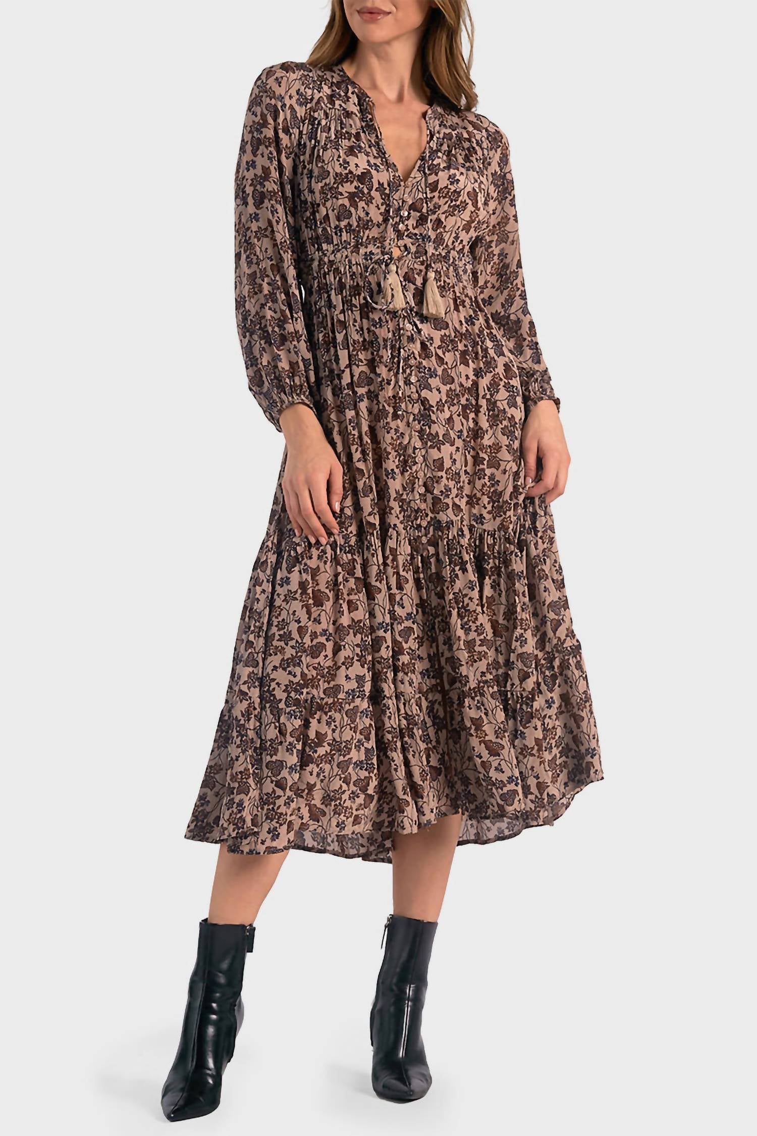 Платье миди с рукавами-блузонами и нейтральным принтом на воротнике Elan, Neutral Nape Print
Платье миди с рукавами-блузонами и нейтральным принтом на воротнике Elan, Neutral Nape Print