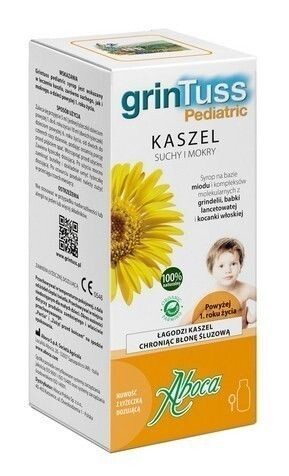 Сироп от сухого и влажного кашля Aboca GrinTuss Pediatric Syrop, 128 g
Сироп от сухого и влажного кашля Aboca GrinTuss Pediatric Syrop, 128 g