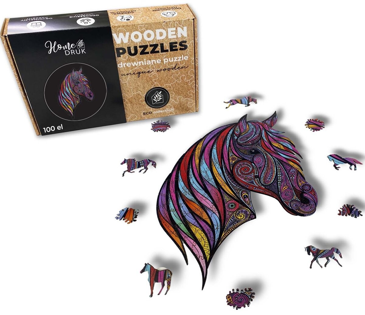 Деревянный пазл для детей и взрослых Лошадь HOME DRUK
Деревянный пазл для детей и взрослых Лошадь HOME DRUK